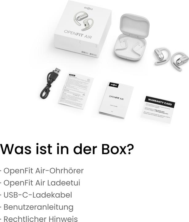 Produktbild Shokz OpenFit Air (NC, 6 h, Kabellos)
