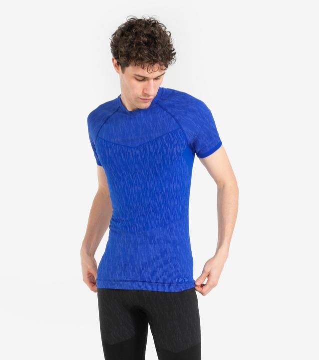 Kipsta Damen/Herren Funktionsshirt Thermo kurzarm - Keepdry blau