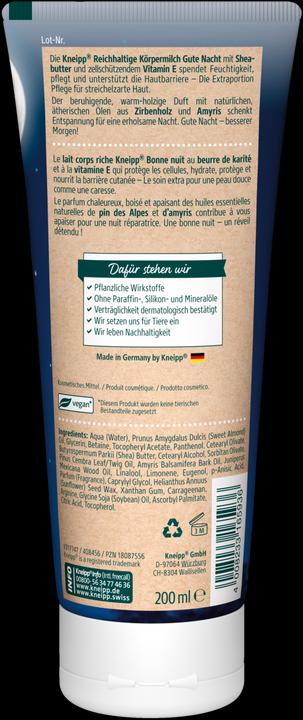 Immagine prodotto Kneipp Latte Corpo Ricco Buona Notte (Latte corpo, 200 ml)