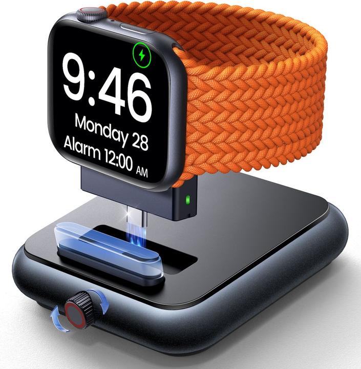 Produktbild Joyroom JR-WQW03 kabelloses Ladegerät für Apple Watch Smartwatches – Schwarz