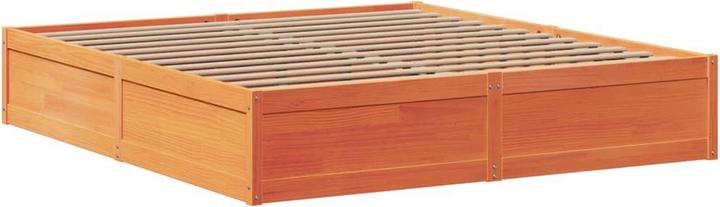 Produktbild VidaXL Massivholzbett Holzbett Bett Doppelbett ohne Matratze 180x200 Kiefernholz (180 x 200 cm)