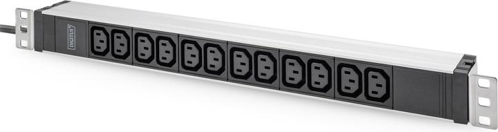 Immagine prodotto Digitus PDU 1U in alluminio montabile su rack 12xC13 16A 230VAC 50/60Hz Spina di sicurezza