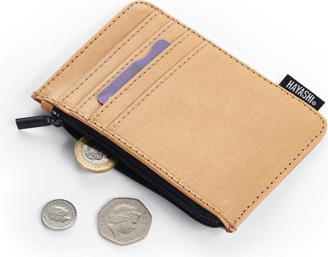 Produktbild Hayashi-UK Geldtasche mit Reissverschluss, veganes Papier Leder