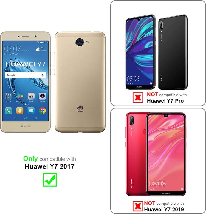 Actual product image Cadorabo Display protection glass (1 Piece, Huawei Y7 (2017))