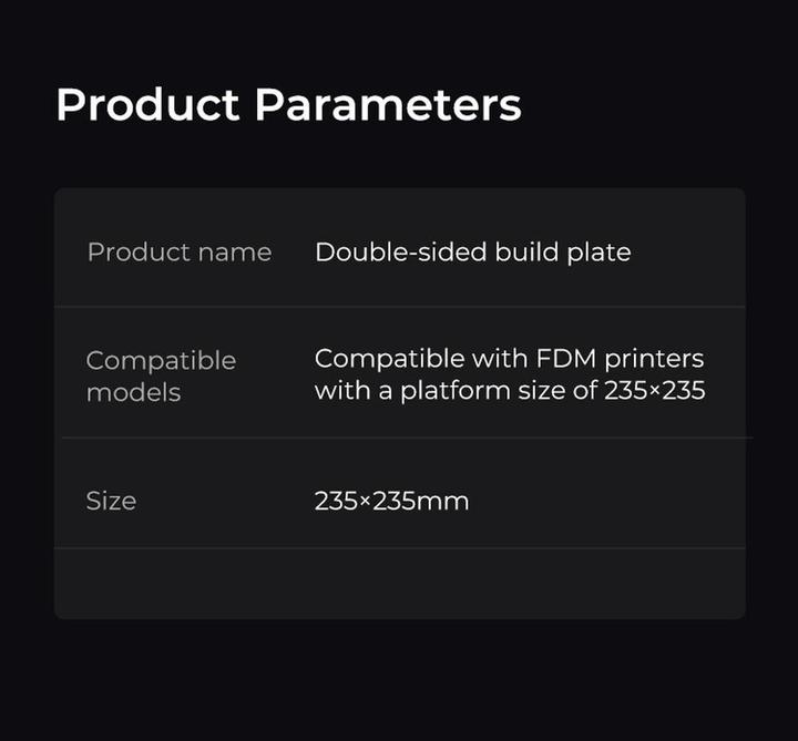 Actual product image Creality Print platform double-sided (Printing bed)