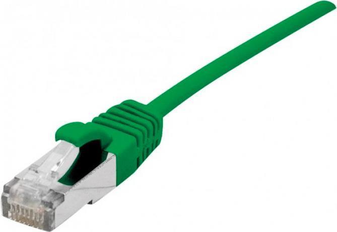 Produktbild Dexlan Patchkabel Cat. 6A, S/FTP (PiMF), ultradünn, halogenfrei, mit Rastnasenschutz, grün, 10,0 m (S/FTP, CAT6a, 10 m)