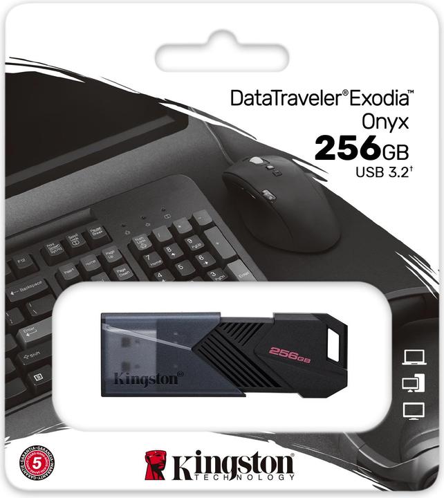 Actual product image Kingston DataTraveler Exodia Onyx (256 GB, USB 3.2)