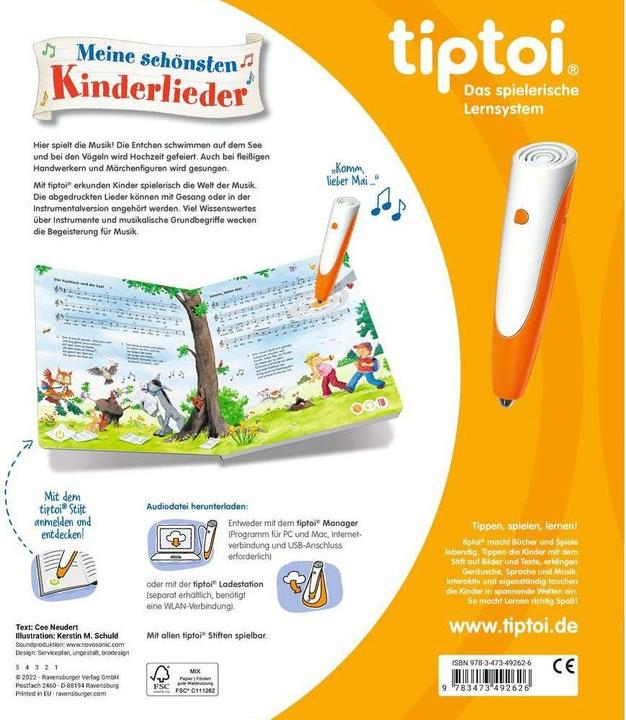 Image du produit tiptoi M. schönsten Kinderlieder-H22 (Allemand, Cee Neudert, 2022)