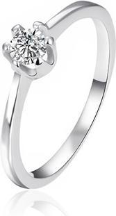 Produktbild Agato - Engagement silver ring with zircon AGT-R02W - Circuit: 54 mm (54)