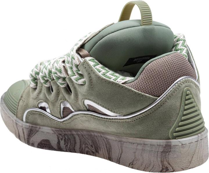 Immagine prodotto Lanvin curb sneakers in leather and mesh colour green (42)