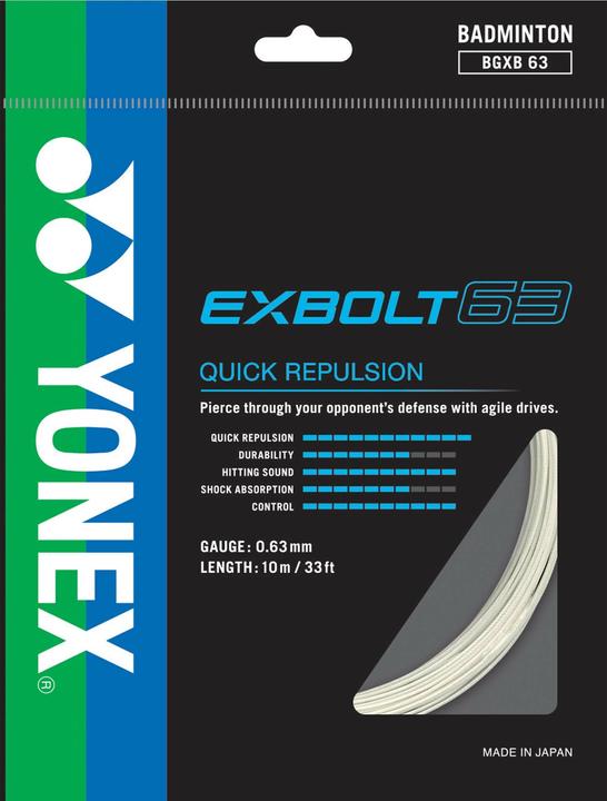 Image du produit Yonex BG EXBOLT 63 White X8747059