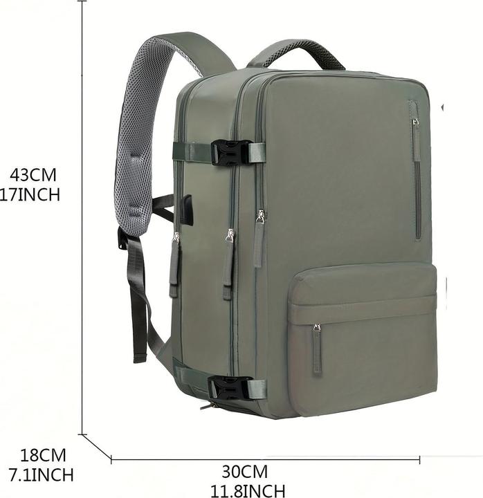 Only-Bags.Store Grosse Kapazität Reise-Rucksack mit Schuhfach, Dacron wasserdicht Laptop Daypack mit Ladeanschluss