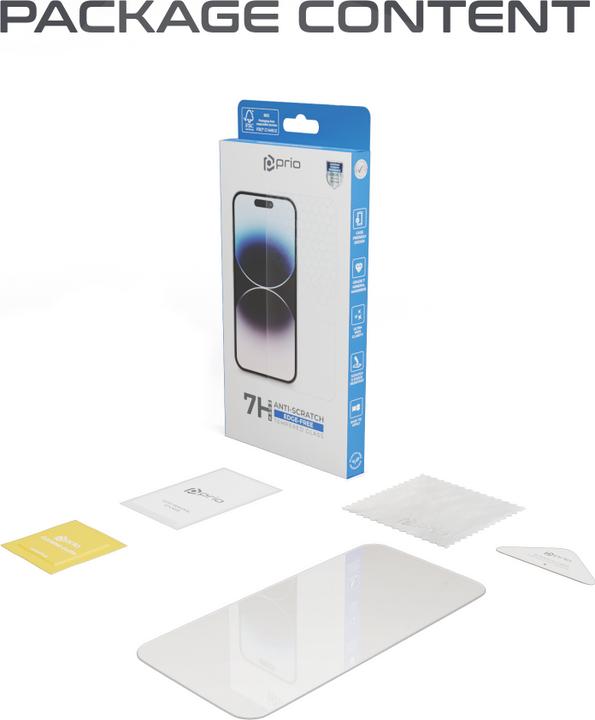 Actual product image prio Screen Protector Glass (1 Piece, Apple iPhone 15 Plus, Apple iPhone 15 Pro Max)