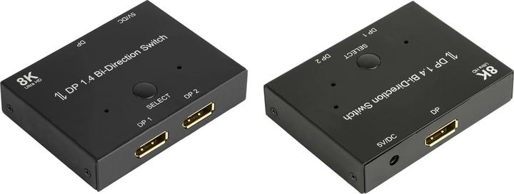 Produktbild Good Connections DisplayPort 1.4 Switch / Umschalter, 2-fach, bidirektional, 8K @30Hz