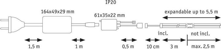 Immagine prodotto Paulmann MaxLED 1000 Set di strisce COB a linea intera (Bianco, 300 cm, Interno)