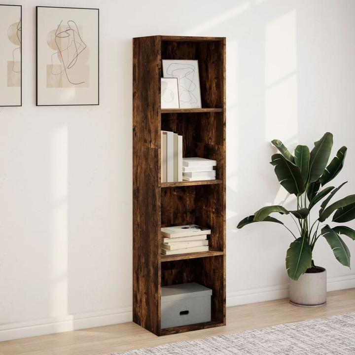 Actual product image VidaXL Bücherregal Regal Standregal Büroregal Aufbewahrungsregal Räuchereiche (30 x 40 x 152 cm)