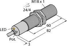 Produktbild Turk TURCK FCS-M18-AP8X Strömungsüberwachung, Eintauchsensor mit FCSM18AP8X