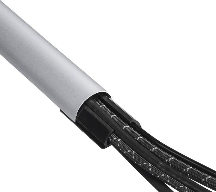 Immagine prodotto Hama Canalina in alluminio, semitonda, 110 x 3,3 x 1,8 cm, argento (Tubazione, 110 cm)