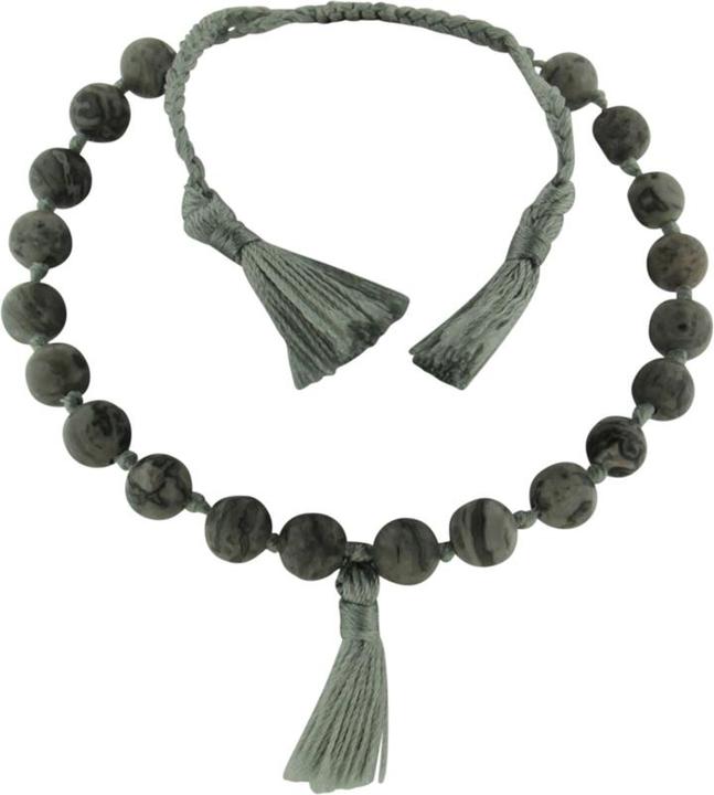 Actual product image Leyda Bracelet Tassel (22 cm, Stone, Silk)