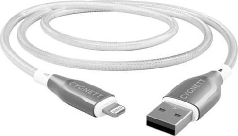 Produktbild Cygnett Gepanzertes Lightning-auf-USB-A-Kabel, Weiss, 2 m (2 m, USB 1.0)