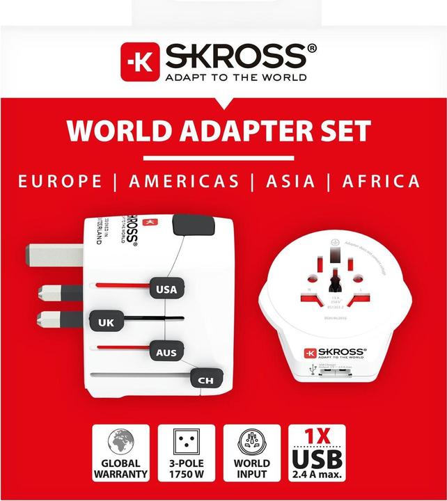 Image du produit Skross PRO-WORLD & USB - Adaptateur de voyage