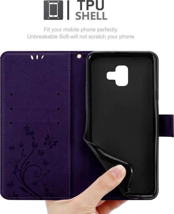 Actual product image Cadorabo Flower Book Cover (Samsung Galaxy J6+)