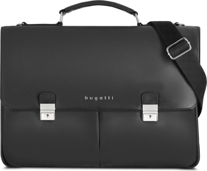 Bugatti Valencia Aktentasche XL Leder 3-Hauptfächer 43 cm Laptopfach (15")