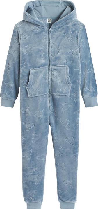 La Redoute Collections Fleece-Overall mit Kapuze und Dino-Print