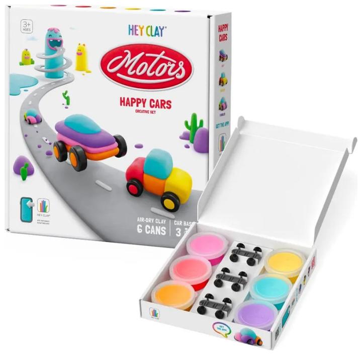 Actual product image TM Toys Hey Clay Happy Cars Set For 3+ Years 60902