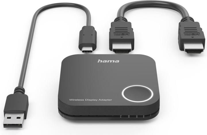 Productafbeelding Hama Wireless-Display-Adapter, HDMI™, Full-HD 1080p, inkl. Kabel (USB Type-C, HDMI)