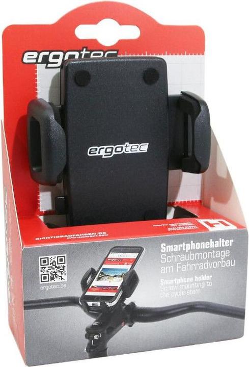 Actual product image Ergotec Smartphone holder for bicycle stem cap adjustable width