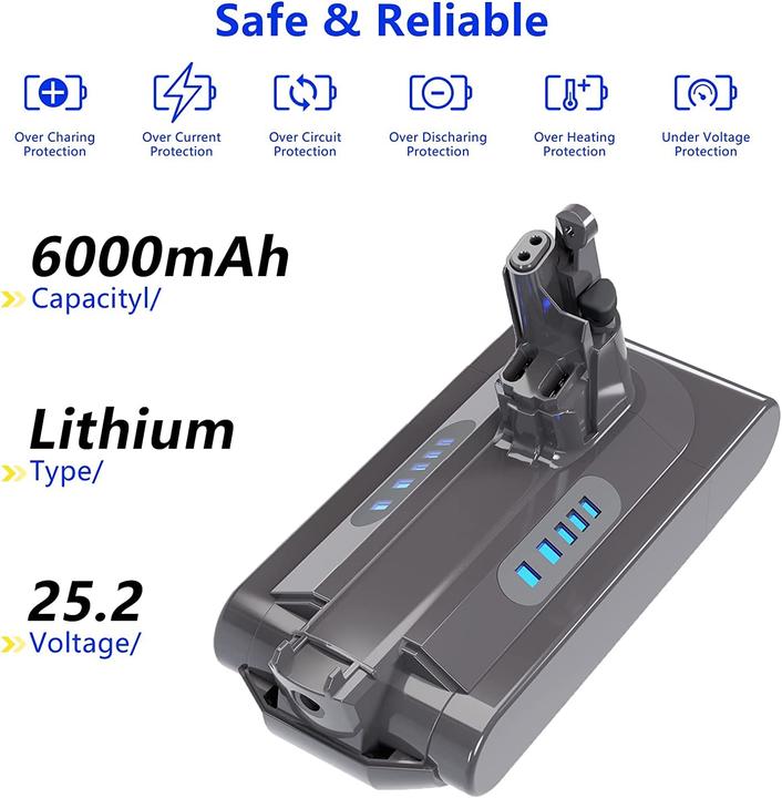 Actual product image Battool V10 battery SV12 replacement battery Battery for Dyson