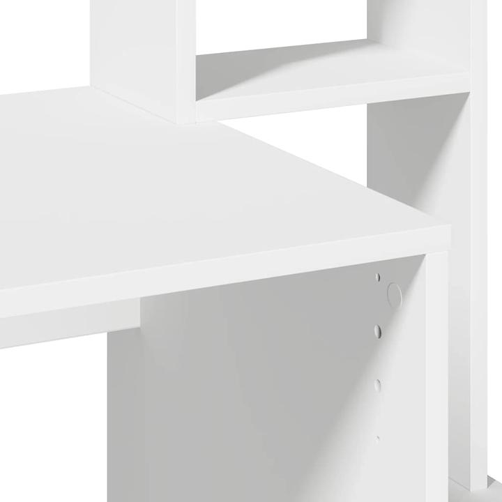 Produktbild VidaXL Schreibtisch mit Regal Weiss 100x45x140 cm Holzwerkstoff Bürotisch Tisch (100 x 45 x 140 cm)