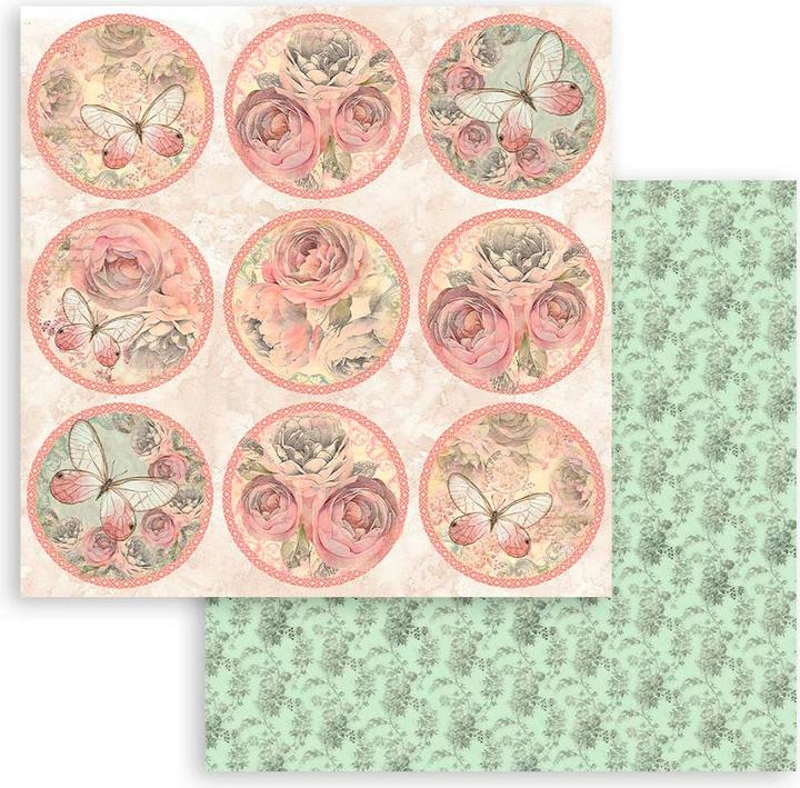 Image du produit Stamperia Pad de scrapbooking "Shabby Rose (190 g/m², 10 x)