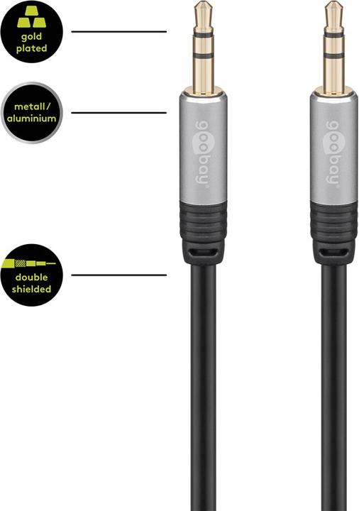 Produktbild Goobay 3.5mm Klinke – 3.5mm Klinke (3 m, Oberklasse, 3.5mm Klinke (AUX))
