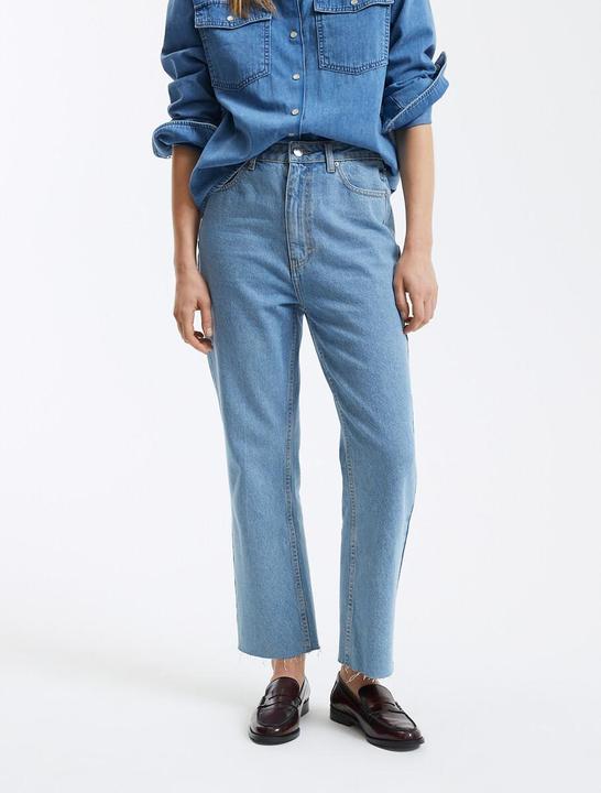 Produktbild La Redoute Collections Gerade High-Waist-Jeans in 7/8-Länge (L)