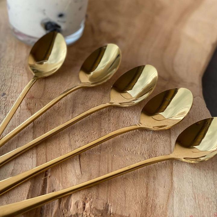Produktbild Intirilife Eislöffel mit langem Stiel für Dessert Kaffee (6 Stück, Löffel)