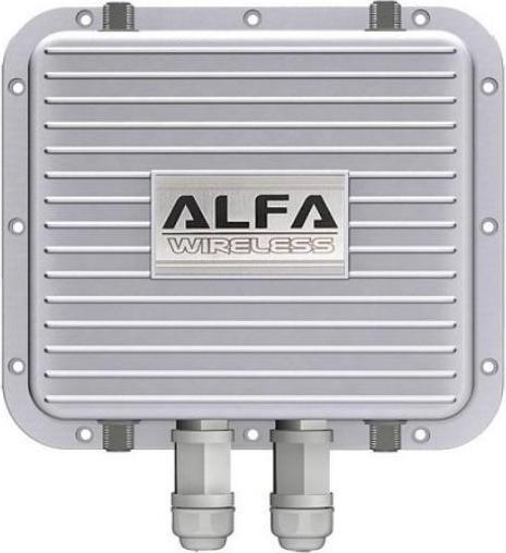 Alfa Network AWAP02O-2E4N - Boîtier extérieur IP67, 2x ports Ethernet, 4x N femelles