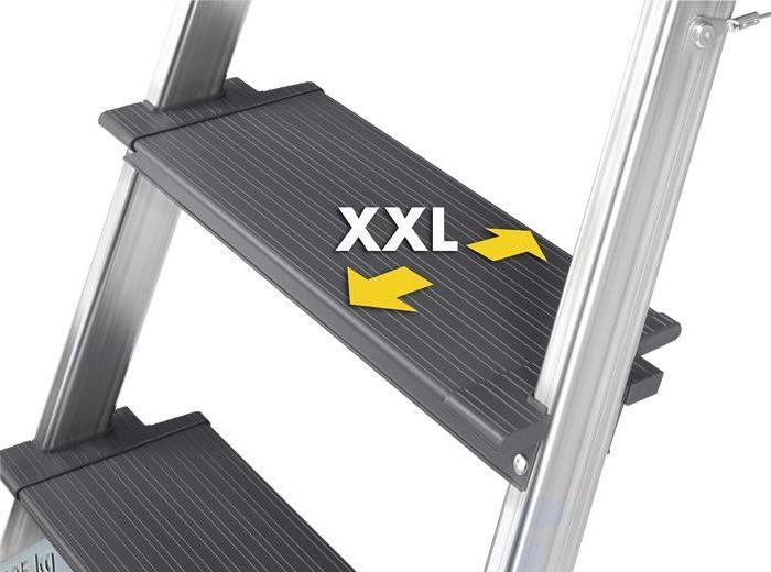 Produktbild Hailo L100 TopLine, Alu-Sicherheits-Stehleiter, 3 Stufen (Stehleiter, 70 cm)
