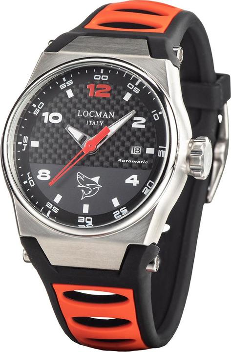 Produktbild Locman Italy Herrenuhr Mare rot/schwarz Automatik Ref. 0556 (Analoguhr, 44 mm)