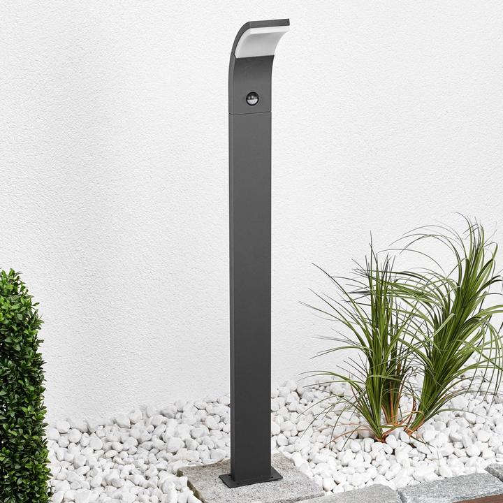 Produktbild Lucande Timm LED Garten Leuchte H100 w/Sensor Graphite (480 lm, IP54)