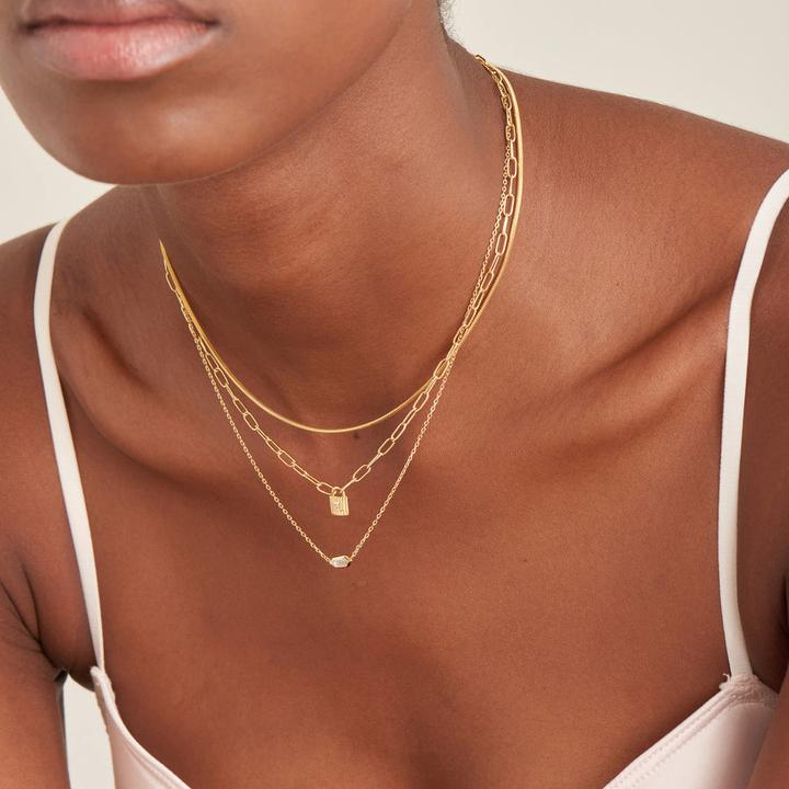 Produktbild Ania Haie Halskette Snake Chain 925 Sterling Silber (925er Silber, 38 cm)