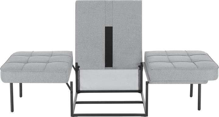Actual product image tectake Lounger Chair Ponto - 4 in 1 as stool, armchair, lounger or bed, 6-position adjustable backrest