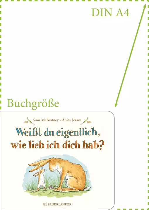Actual product image Weisst du eigentlich, wie lieb ich dich hab? (German, Sam McBratney, 1990)