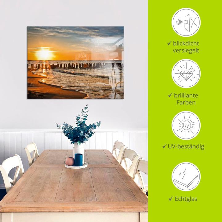 Produktbild Artland Schöner Sonnenuntergang am Strand T3ZU (125 x 50 cm)