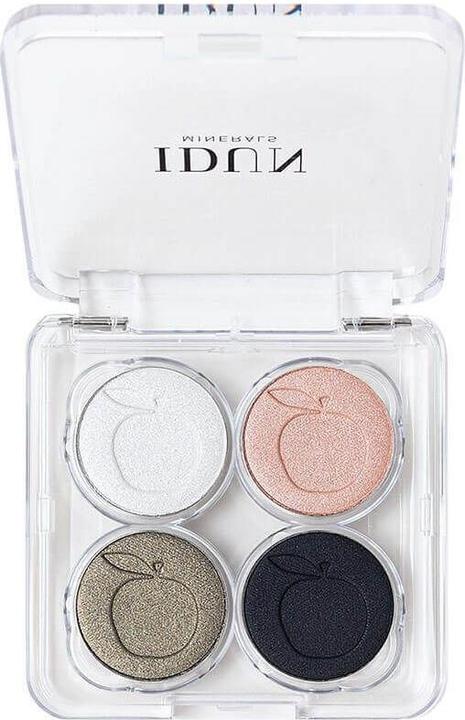 Actual product image IDUN Minerals Palette Eyeshadow Vitsippa (White, Green, Pink, Black)