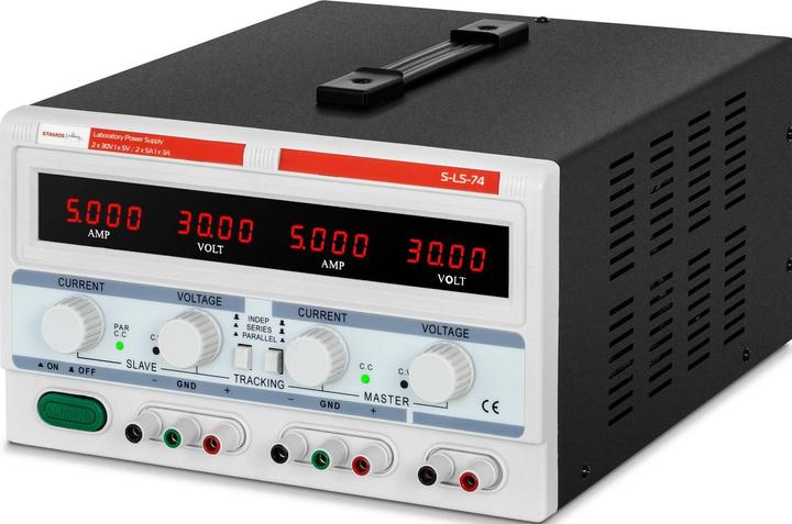 Produktbild Stamos Labornetzgerät regelbar Labornetzteil Netzgerät Netzteil Trafo 2 x 30 V /5 A DC