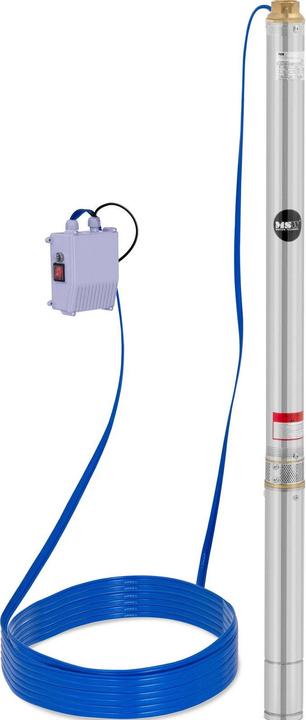 Produktbild MSW Brunnenpumpe Tiefbrunnenpumpe Tauchpumpe Rohrpumpe 3,8 m³/h 1000 W Edelstahl (Gartenpumpe)