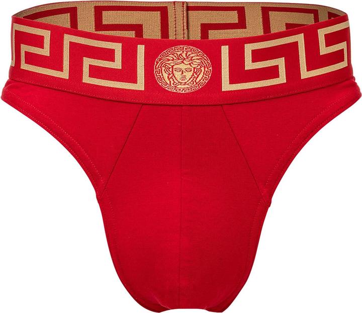 Image du produit Versace Underpants Thong Jersey Topeka Bi-Stretch Cotton Organic New Logo (M, Une unité par pack)