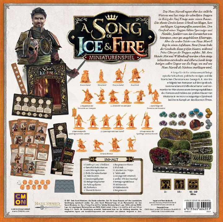 Image du produit Cmon A Song of Ice & Fire Martell Starterset, pour 2 joueurs, à partir de 14 ans (édition allemande) (Allemand)